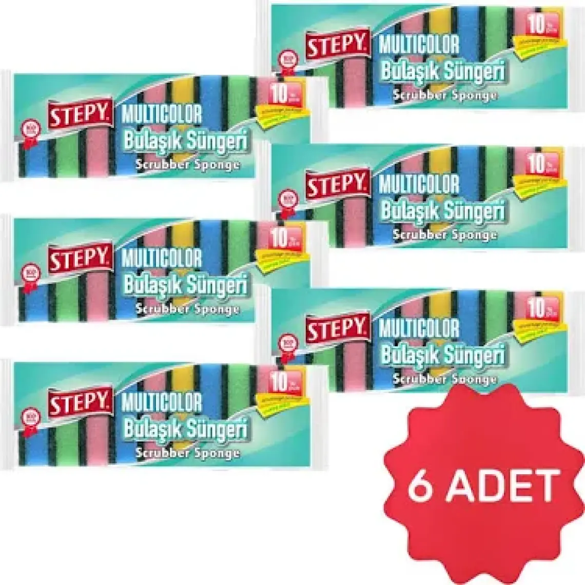 Multicolor Bulaşık Süngeri 10'lu