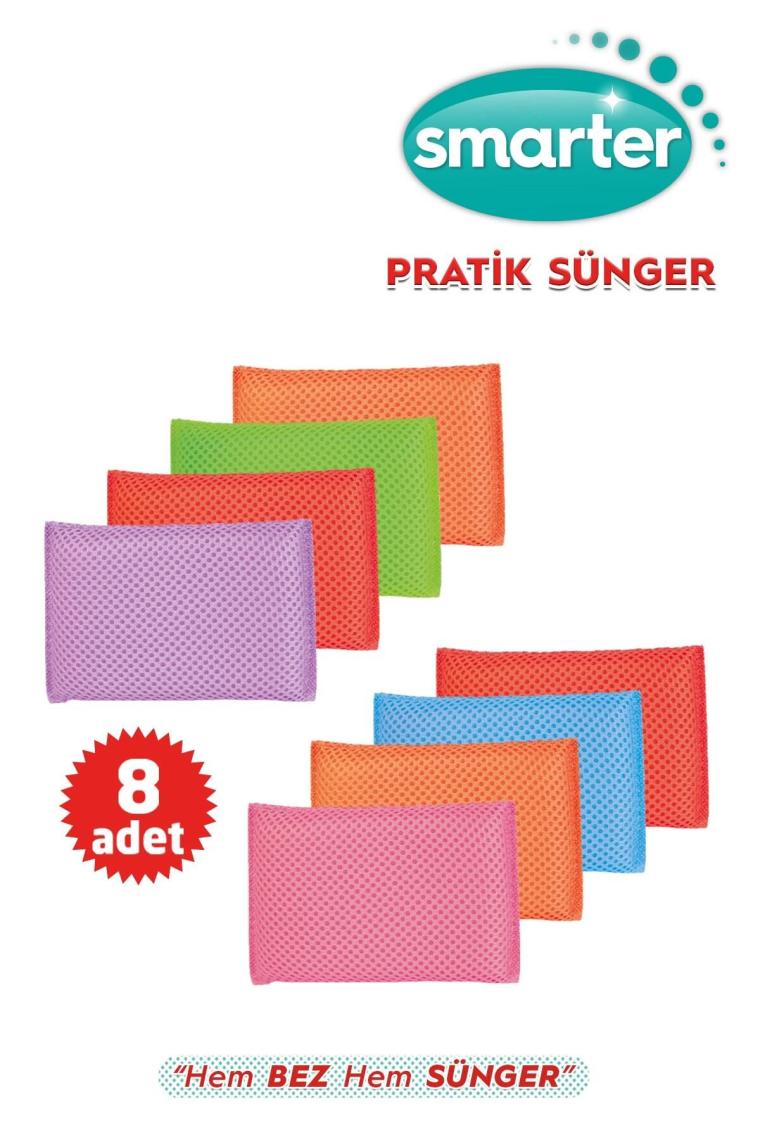 Smarter Pratik 8'li Bulaşık Süngeri
