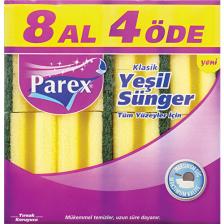 Parex Klasik Yeşil Sünger Oluklu 8 'li