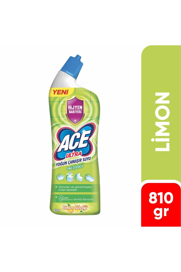 Ace Ultra Power Jel Limon Kokulu 750 ml / 810 gr Yağ Çözücü ve Çamaşır Suyu