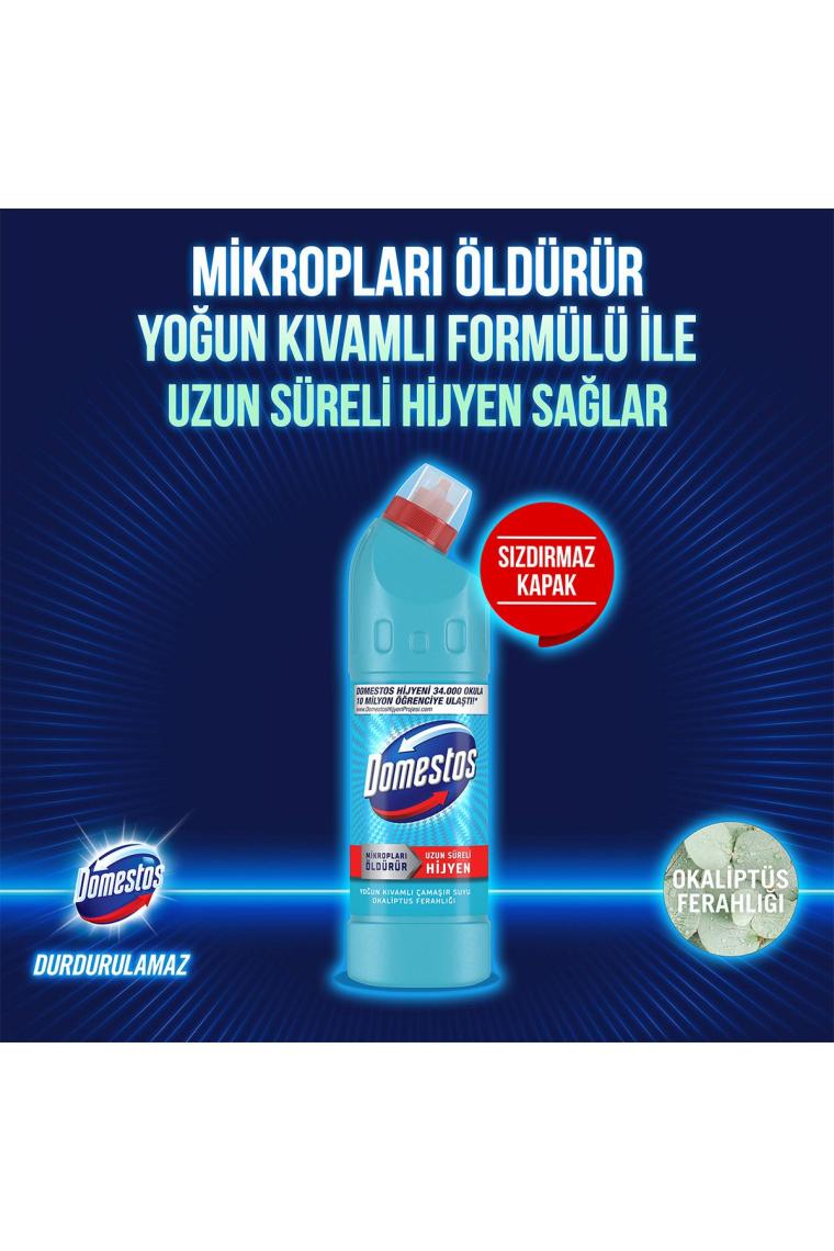 Çamaşır Suyu Yoğun Kıvamlı Okaliptus Ferahlığı 750 ml 6 Adet