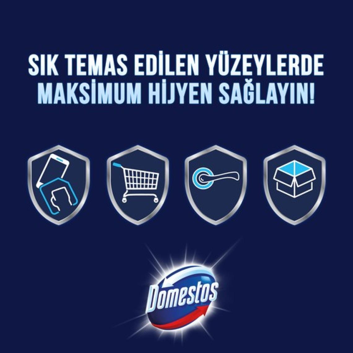Domestos Yoğun Kıvamlı Çamaşır Suyu 750 ml x 2 + Domestos Pratik Yüzey Spreyi 200 ml