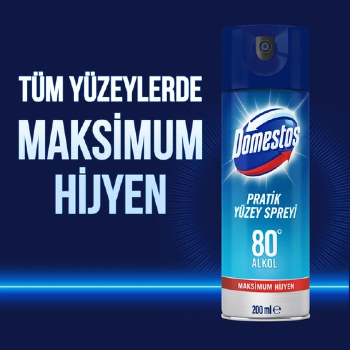 Domestos Yoğun Kıvamlı Çamaşır Suyu 750 ml x 2 + Domestos Pratik Yüzey Spreyi 200 ml