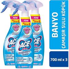 Ace Ultra Çamaşır Suyu Köpük Banyo Çiçek Kokulu 700Ml X3