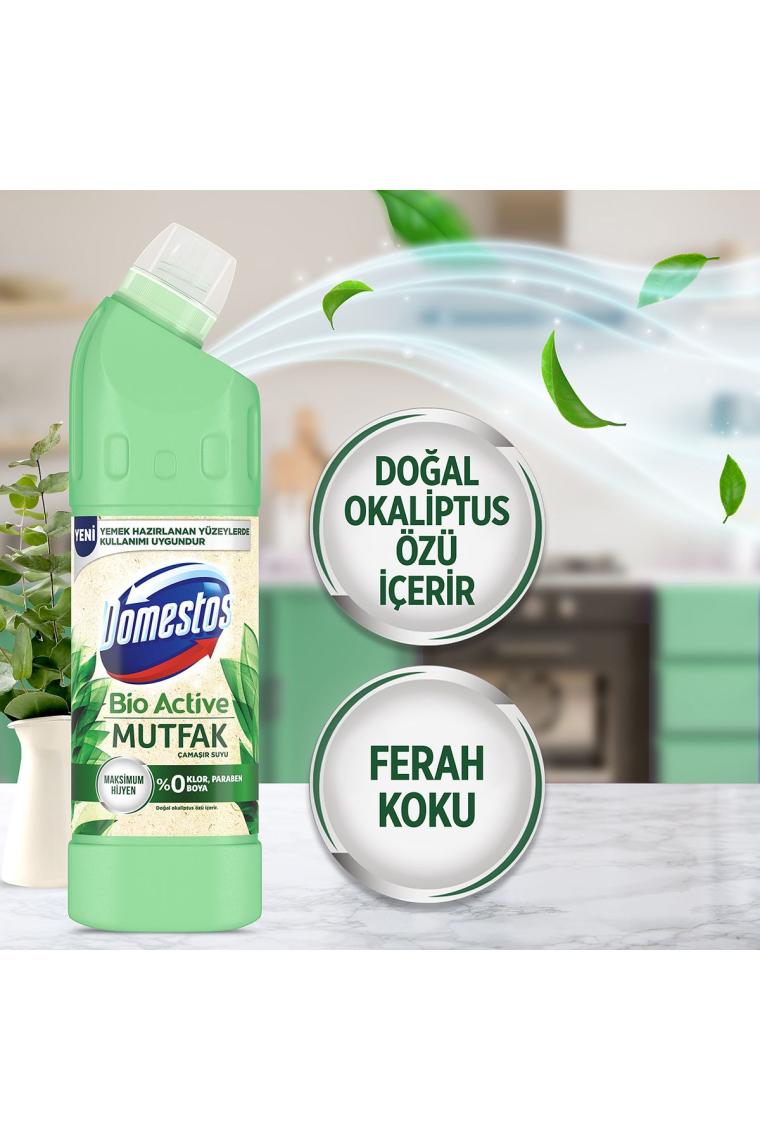 Çamaşır Suyu Bio Active Mutfak Yemek Hazırlanan Yüzeyler Için Kireç Sökücü 750 Mlx3