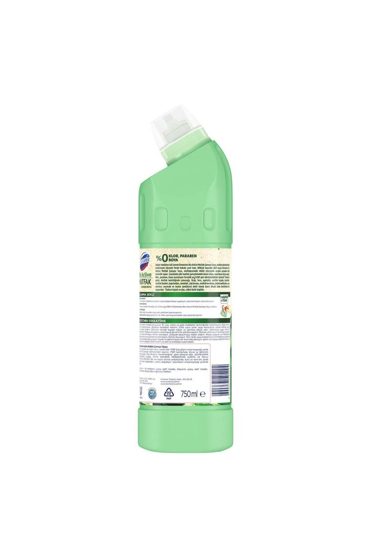 Çamaşır Suyu Bio Active Mutfak Yemek Hazırlanan Yüzeyler Için Kireç Sökücü 750 Mlx3