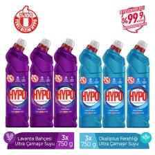 Ultra Çamaşır Suyu 3 Lavanta ve 3 Okaliptus 750 gr x 6 Adet