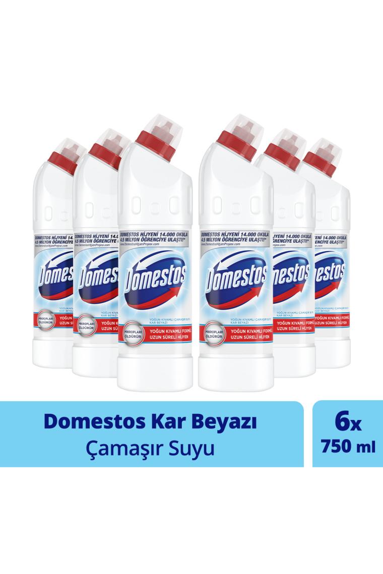 Yoğun Kıvamlı Çamaşır Suyu Kar Beyazı Maksimum Hijyen 750 ml 6 Adet