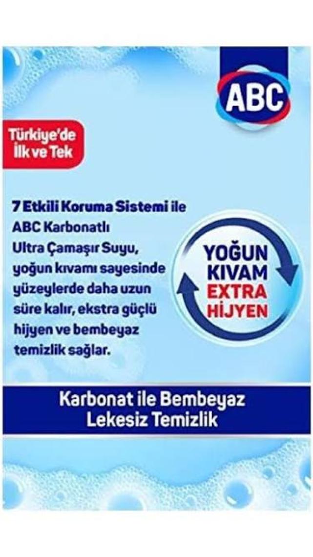 Abc Ultra Çamaşır Suyu Karbonatlı 3250 gr