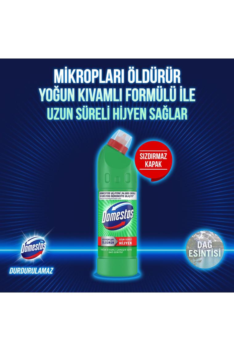 Yoğun Kıvamlı Çamaşır Suyu Dağ Esintisi Maksimum Hijyen 750 ml 6 Adet