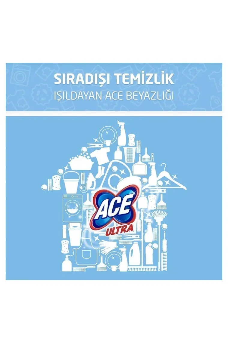 Ace Ultra Çamaşır Suyu Köpük Mutfak Ferahlık Etkisi 700 ml X 3