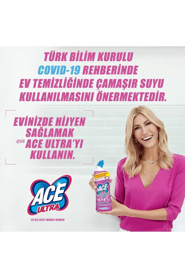 Ace Ultra Çamaşır Suyu Köpük Mutfak Ferahlık Etkisi 700 ml X 3