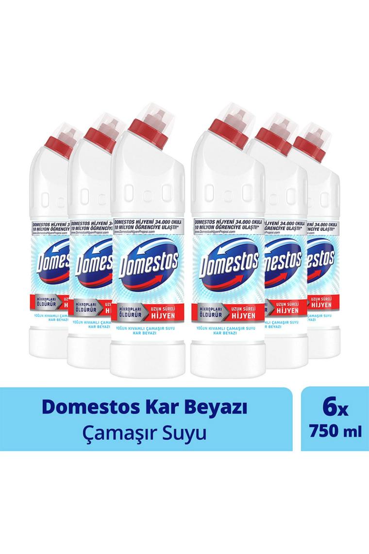 Yoğun Kıvamlı Çamaşır Suyu Kar Beyazı Maksimum Hijyen 750 ml 6 Adet