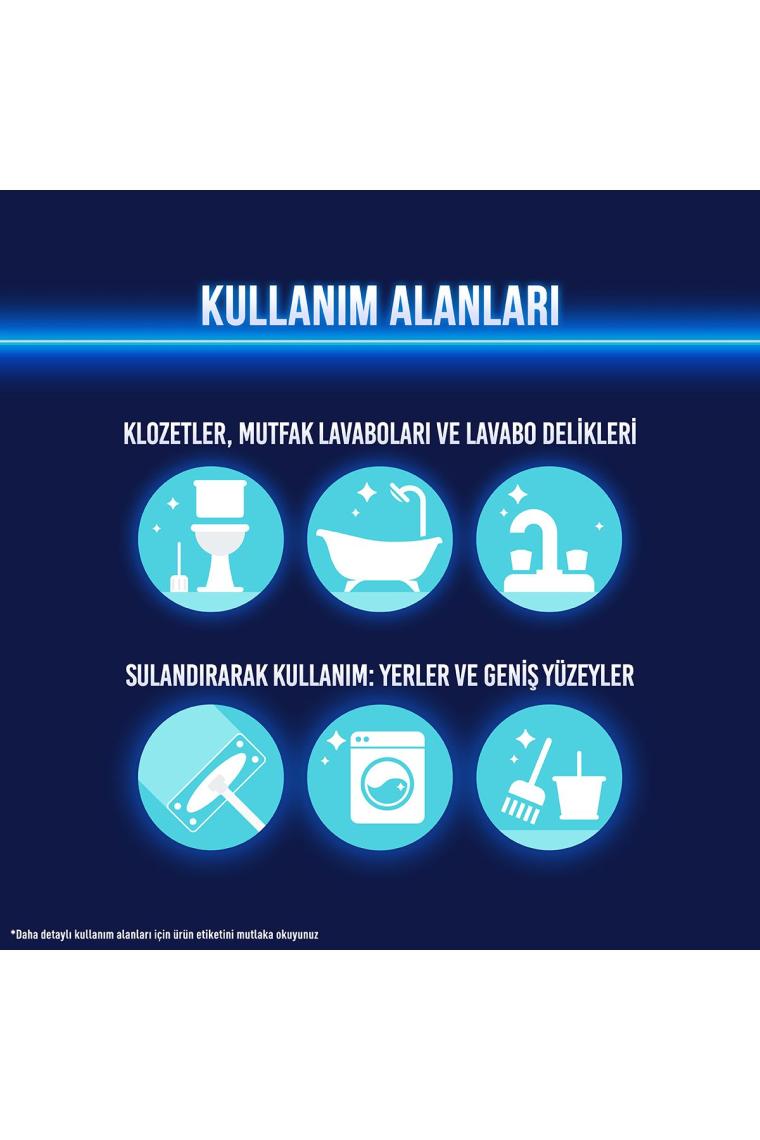 Yoğun Kıvamlı Çamaşır Suyu Dağ Esintisi Maksimum Hijyen 750 ml 6 Adet