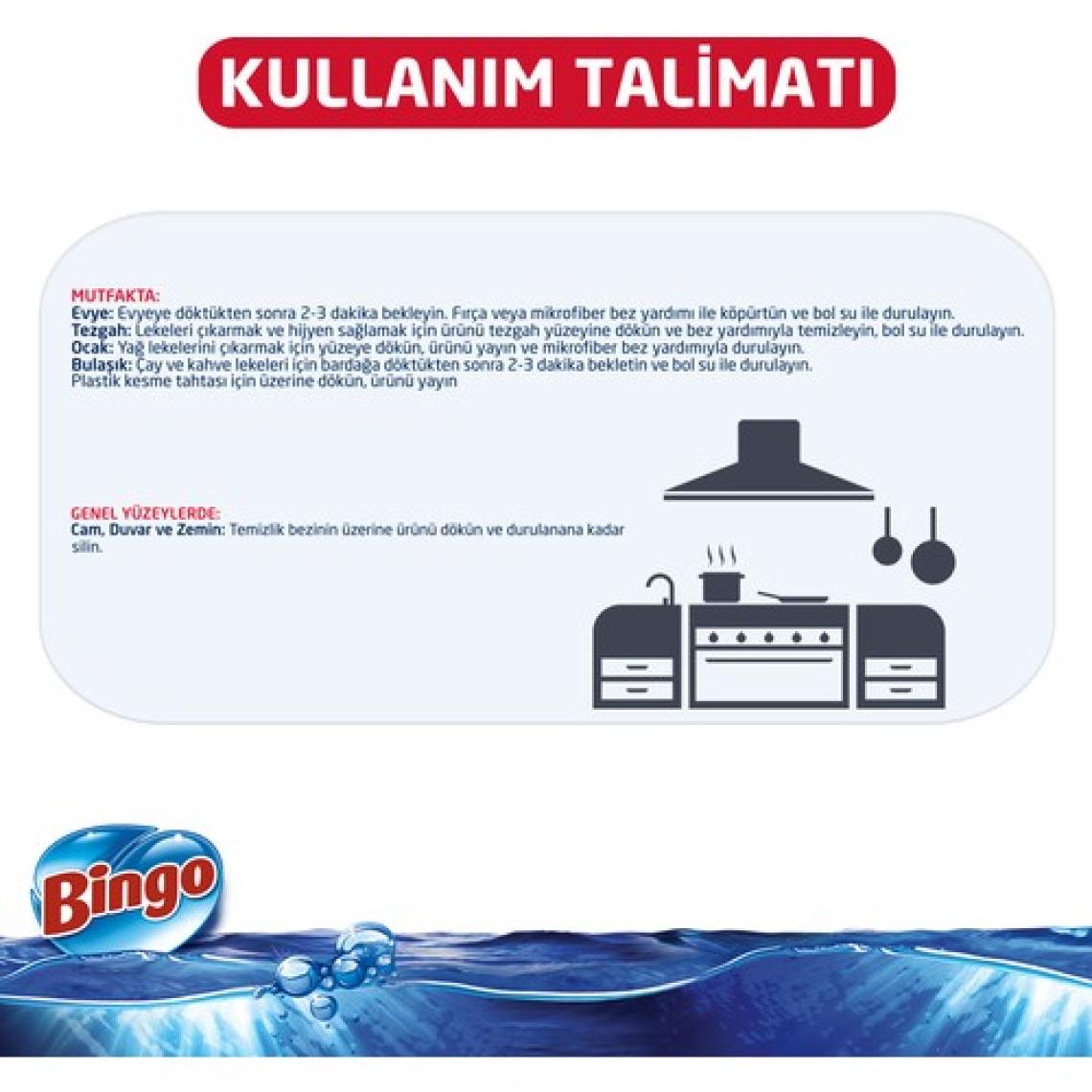 Bingo Oksijen Çamaşır Suyu Limon Kokulu 3;24 L
