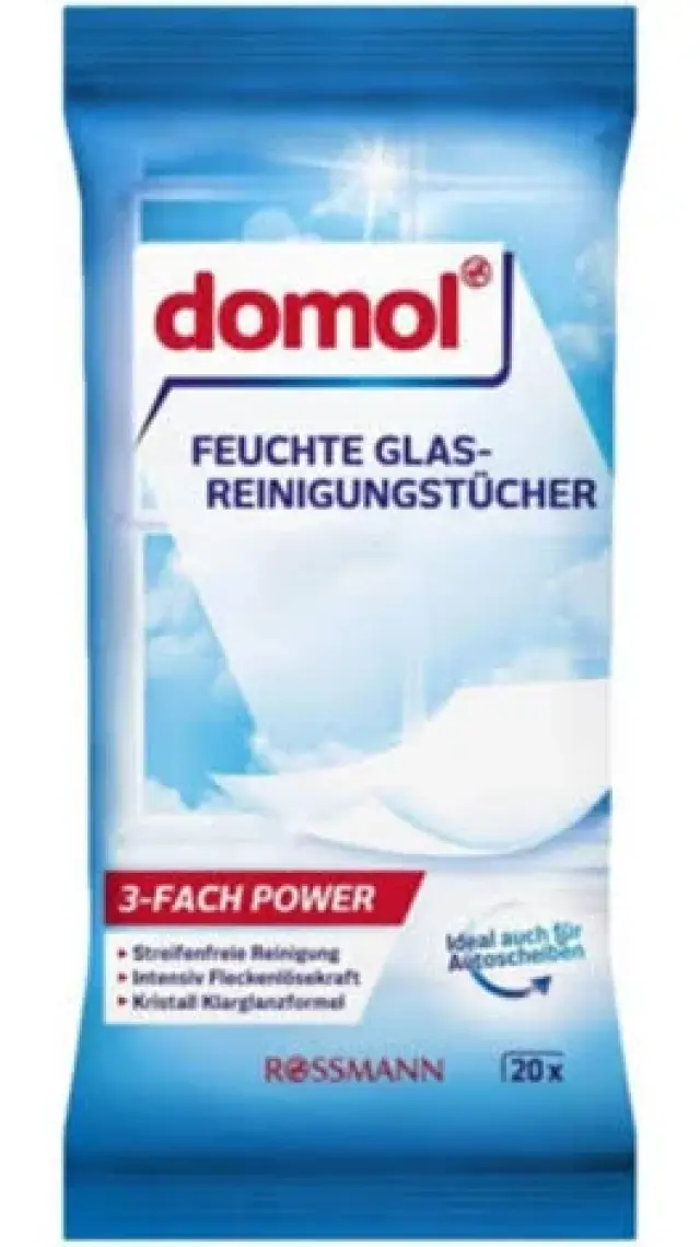 Domol 20'li Mikrofiber Temizlik Bezi - Cam ve Ayna Yüzeyler İçin İz Bırakmayan Profesyonel Temizlik Ürünü