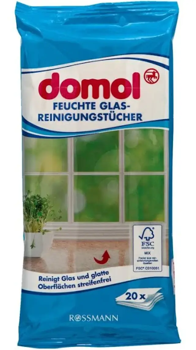 Domol 20'li Mikrofiber Temizlik Bezi - Cam ve Ayna Yüzeyler İçin İz Bırakmayan Profesyonel Temizlik Ürünü
