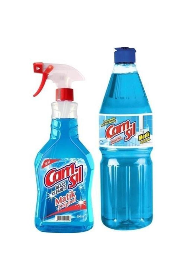 Matik + Litrelik (500 Ml+1 Lt) 2'li Cam Temizleyici
