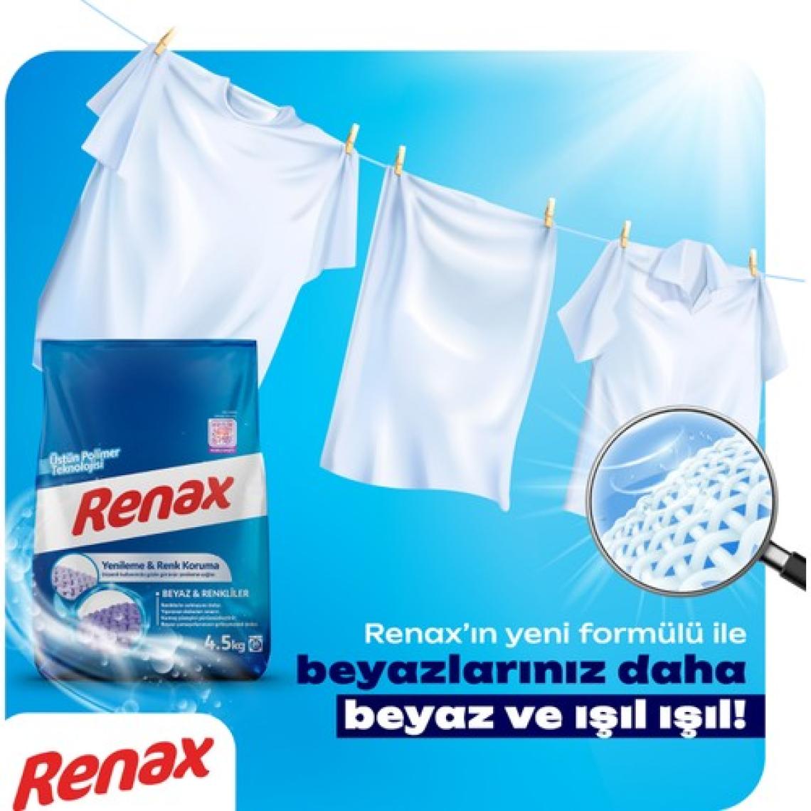 Renax Matik Beyaz & Renkliler Toz Çamaşır Deterjanı 8 Kg