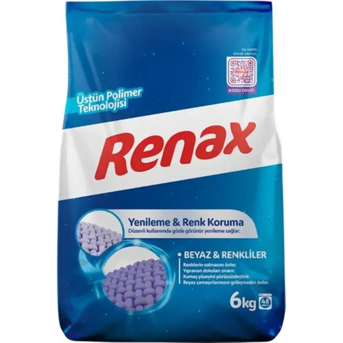 Renax Çamaşır Makinesi Deterjanı Beyazlar ve Renkliler 6 kg
