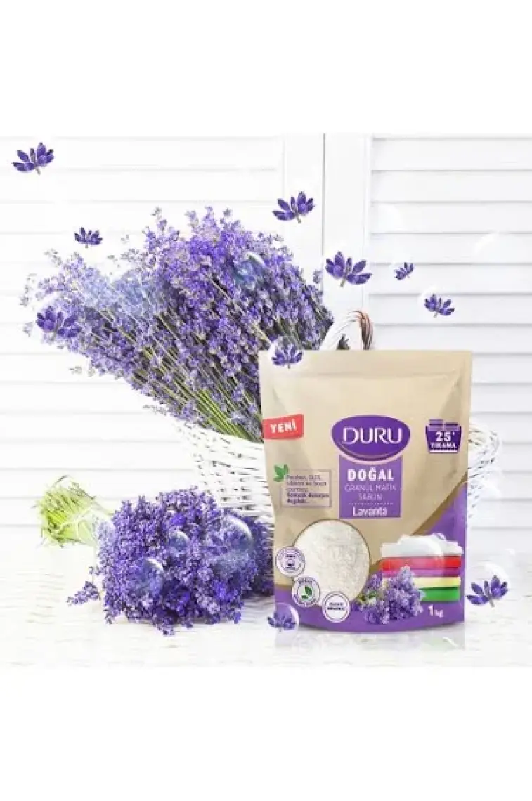 Duru Doğal Granül Matik Sabun Lavanta 1 kg x 3 Adet 75 Yıkama