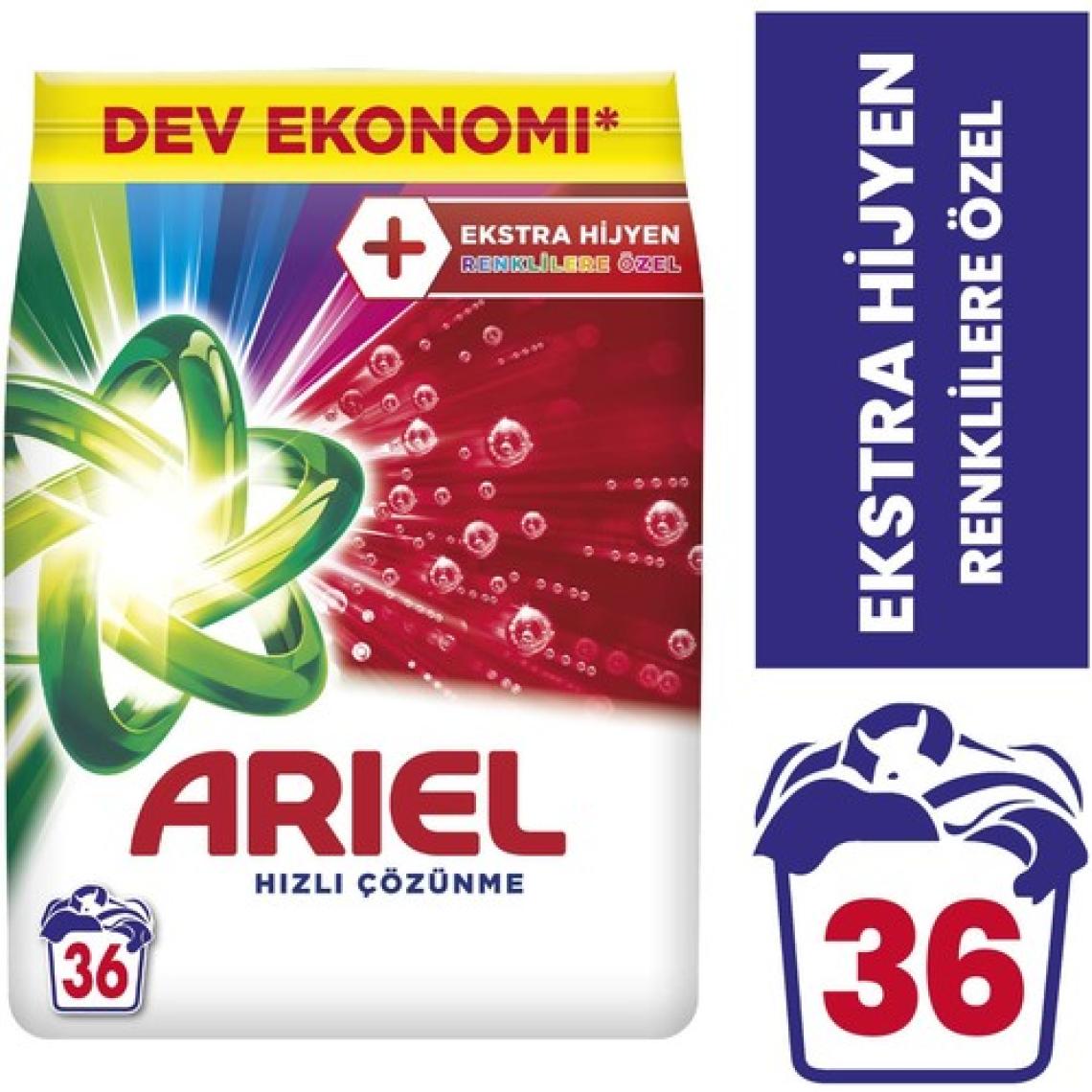 Ariel Oxi Ekstra Hijyen AquaPudra Renklilere Özel 5.5 kg Toz Deterjan