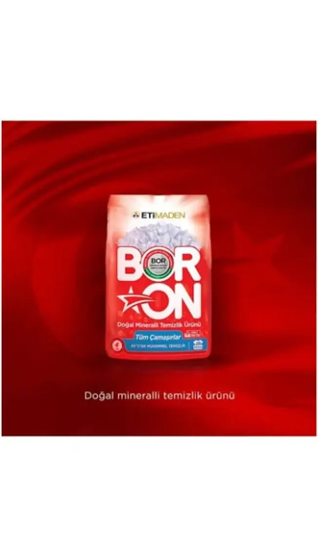 Boron Doğal Mineralli Temizlik Ürünü Doğal Temizlik Beyazlar 4 kg x 5 Adet (130 Yıkama)