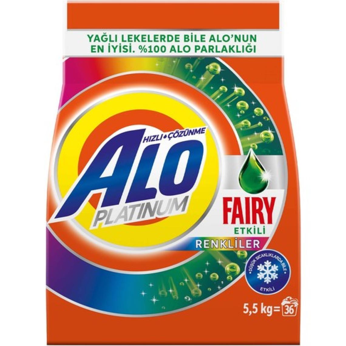 Alo Platinum 5.5 Kg Fairy Etkili Renkliler Hızlı Çözülme Toz Deterjan