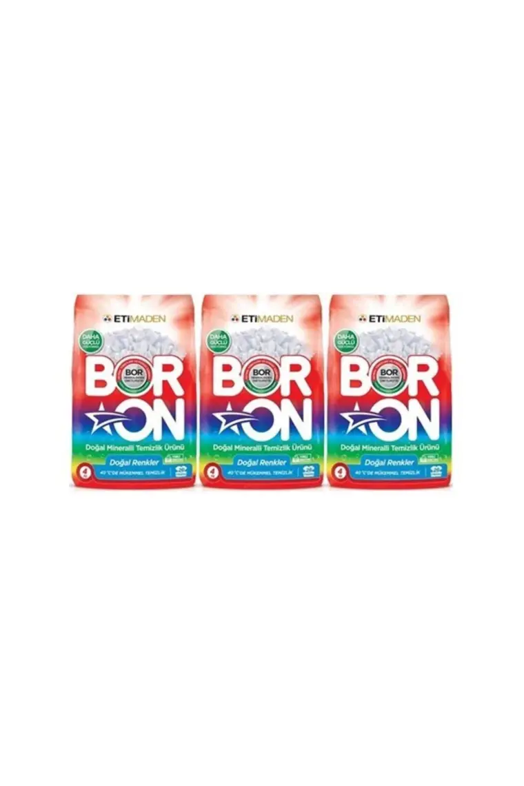 Boron Doğal Mineralli Temizlik Ürünü Renkliler İçin 4 kg x 3 Adet