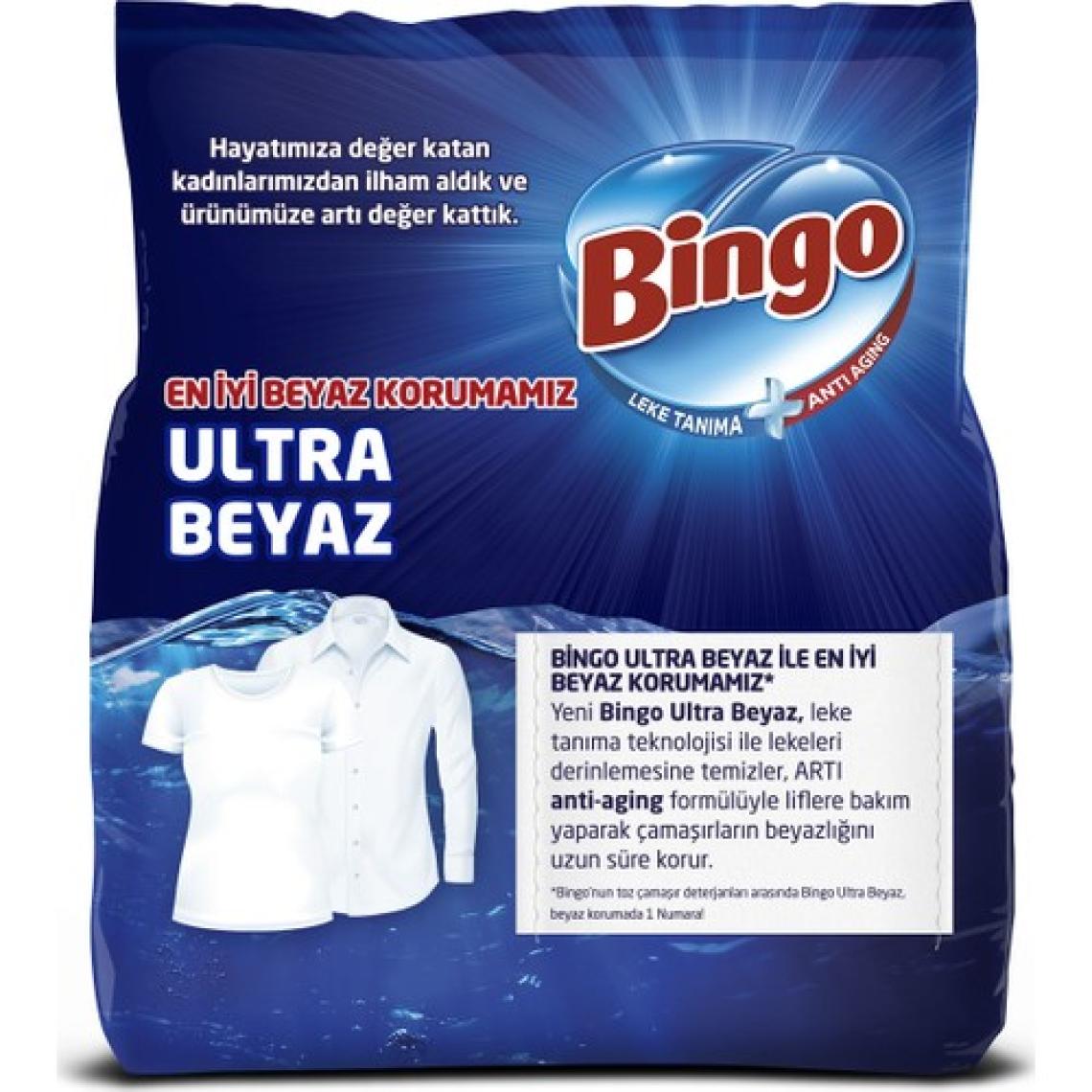Bingo Matik Toz Çamaşır Deterjanı 4 kg Ultra Beyaz 2'li