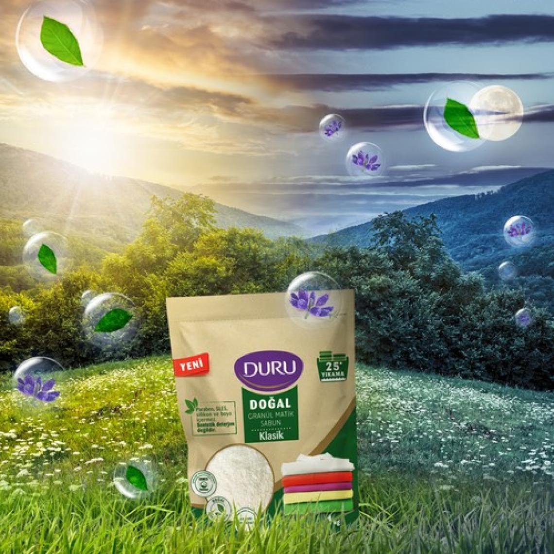 Duru Doğal Granül Matik Sabun Klasik 1 kg x 3 Adet 75 Yıkama