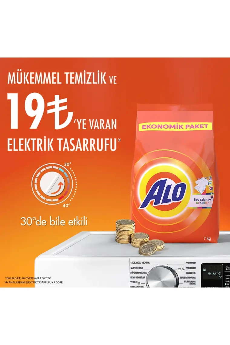 Alo Platinum Toz Çamaşır Deterjanı Fairy Etkili Renkliler İçin 5kg + 5kg