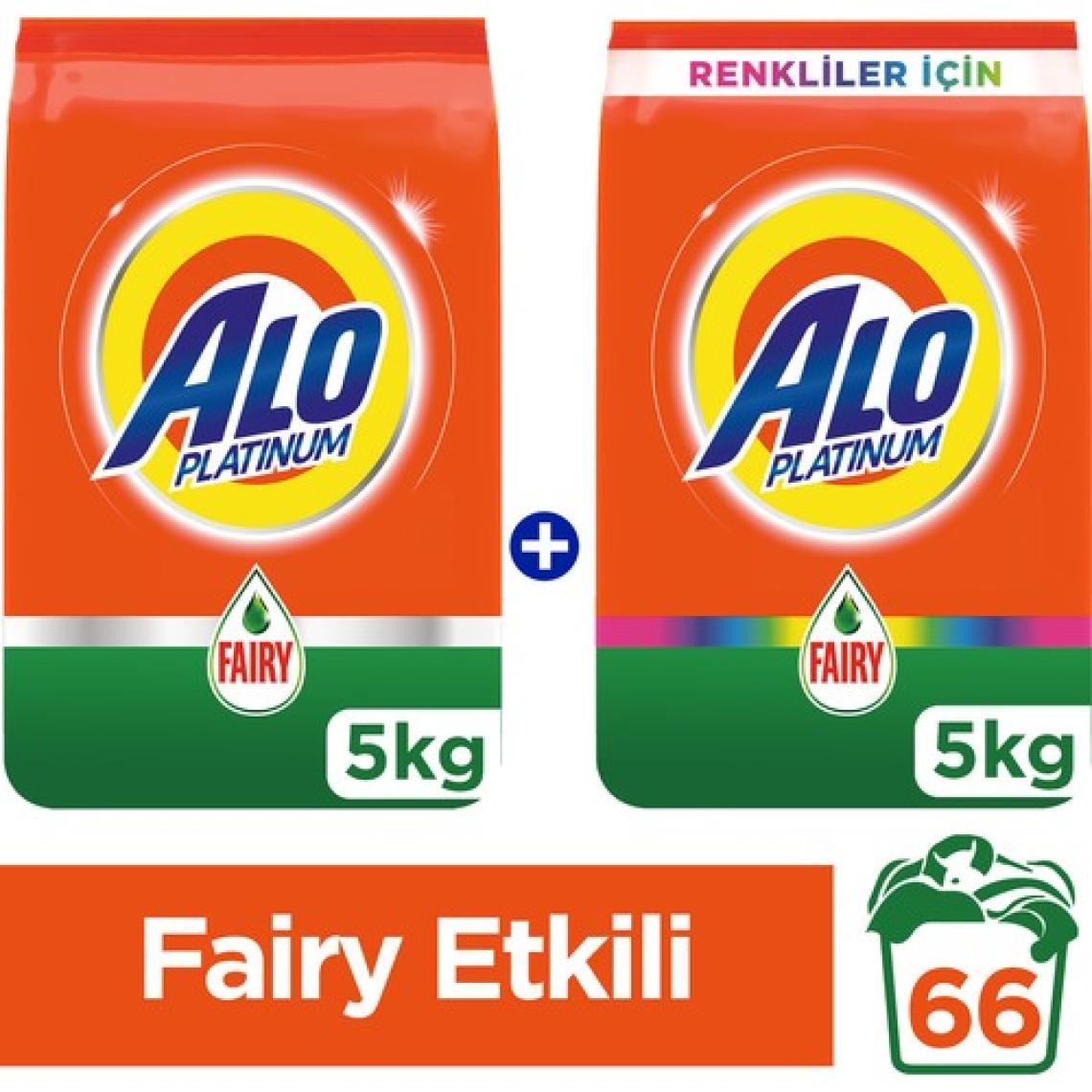 Alo Platinum Toz Çamaşır Deterjanı Fairy Etkili 5 kg+Renkliler İçin 5 kg