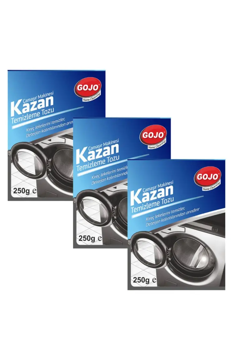 Gojo Çamaşır Makinesi  Kazan Temizleme Maddesi 250 gr + 3'lü Set