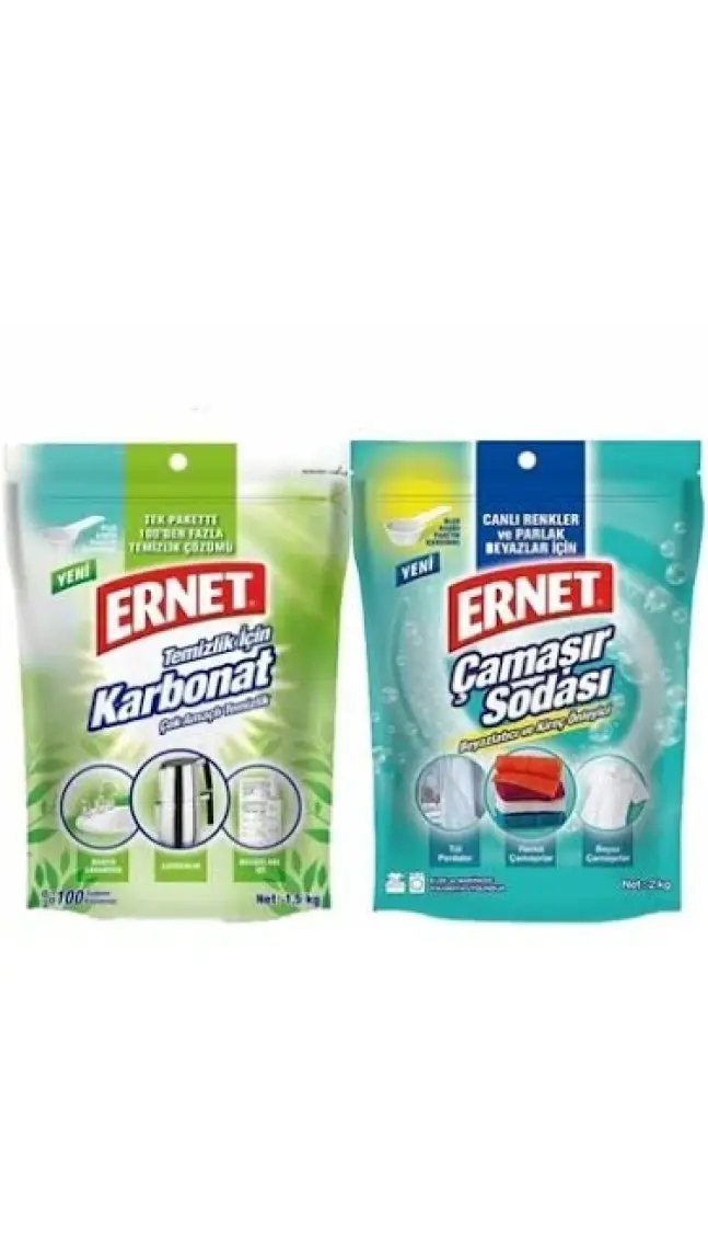 Ernet 3.5 kg Toz Çamaşır Deterjanı - Karbonat ve Çamaşır Sodası ile Güçlü Leke Çıkarma ve Ultra Temizlik