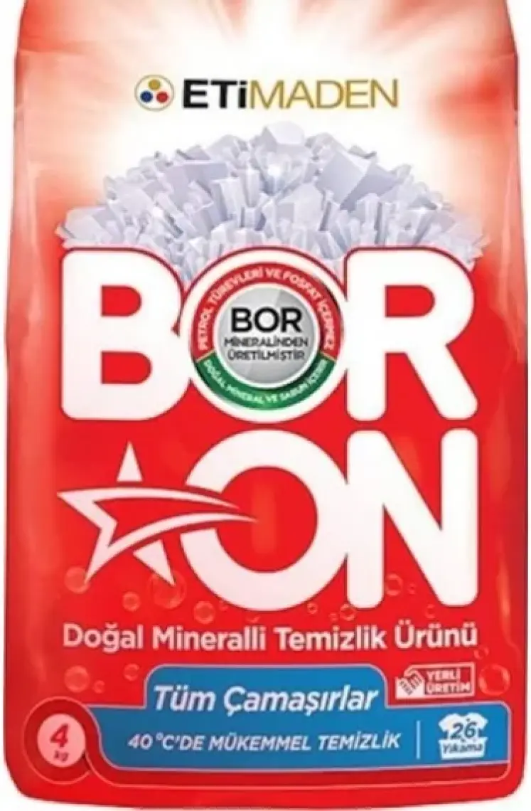 Boron Doğal Mineralli Temizlik Ürünü Doğal Temizlik Beyazlar 4 kg 26 Yıkama
