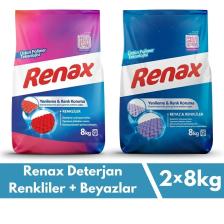 Renax Matik Beyaz & Renkliler Toz Çamaşır Deterjanı 8 kg x 2 Adet
