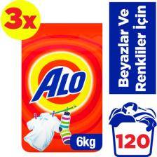 Alo 3 x 6 kg Toz Çamaşır Deterjanı Beyazlar ve Renkliler İçin