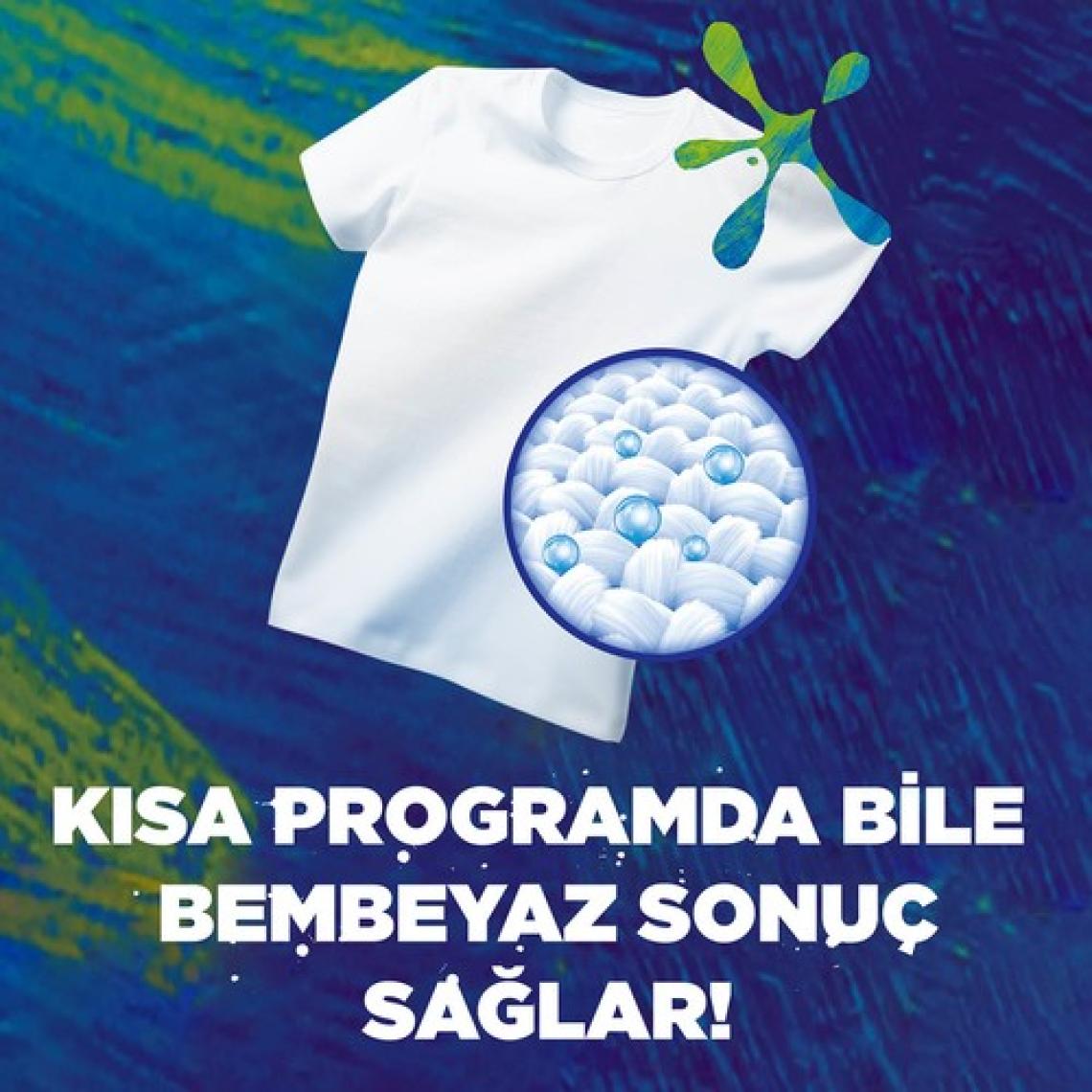 Omo Toz Çamaşır Deterjanı Active Fresh Beyazlar İçin En Zorlu Lekeleri İlk Yıkamada Çıkarır 5;5 KG 36 Yıkama 1 Adet