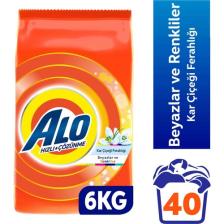 Alo 6 Kg Kar Çiçeği Ferahlğı Beyazlar ve Renkliler Hızlı Çözülme  Toz Deterjan