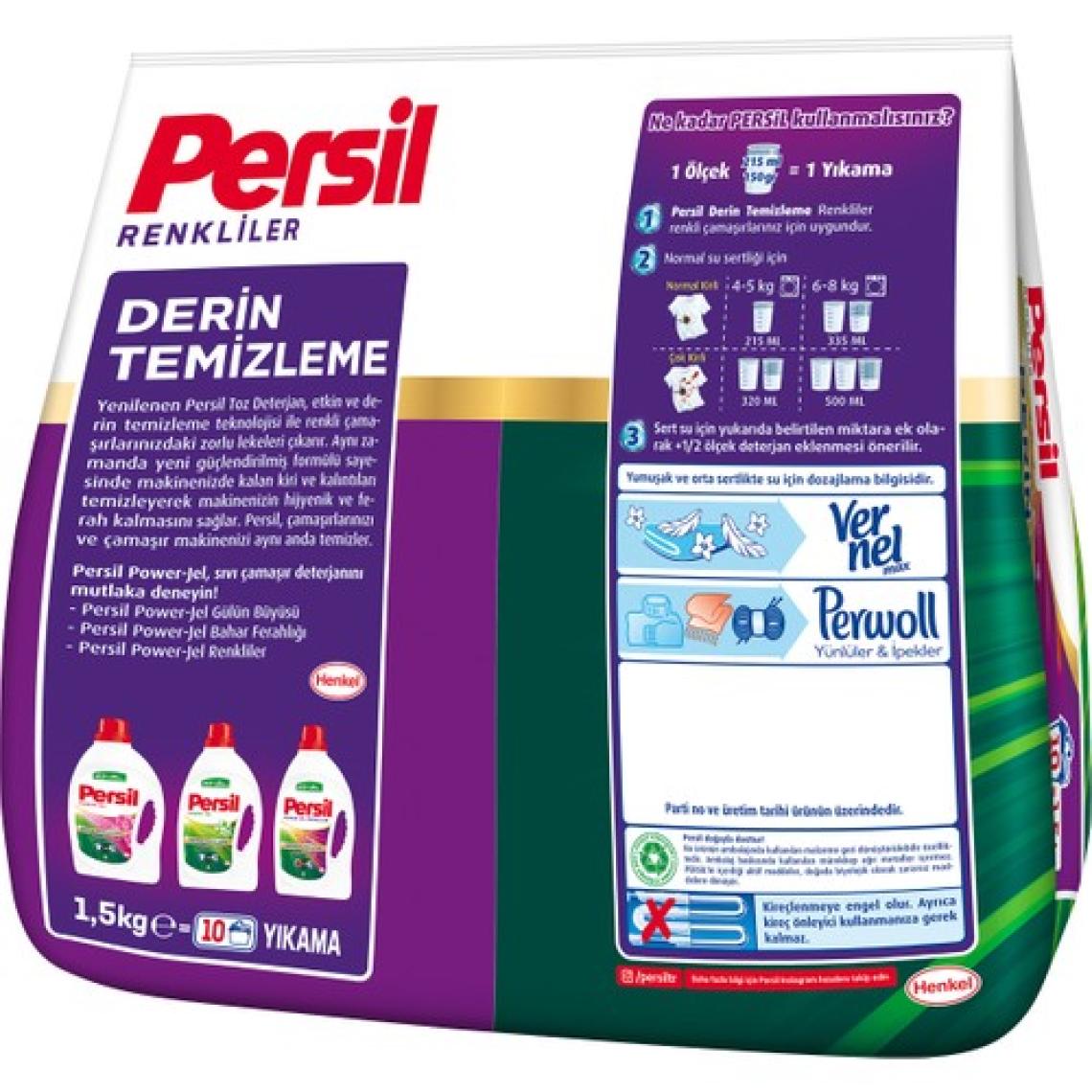 Persil Toz Çamaşır Deterjanı 1;5kg (10 Yıkama) Renkli