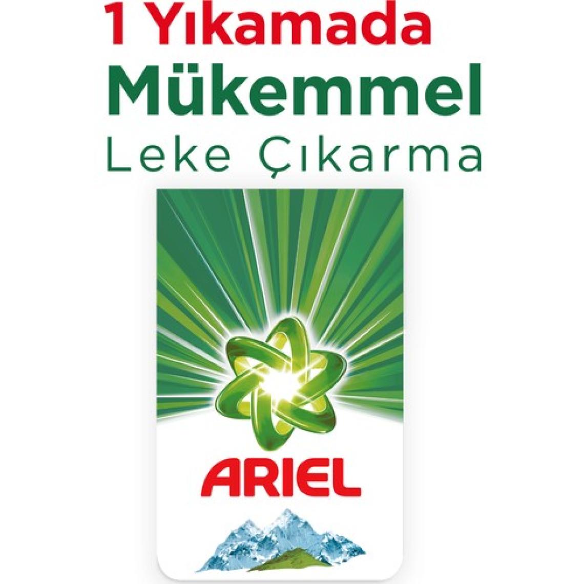 Ariel Dağ Esintisi Beyazlar İçin 8 kg + Parlak Renkler 8 kg Toz Çamaşır Deterjanı
