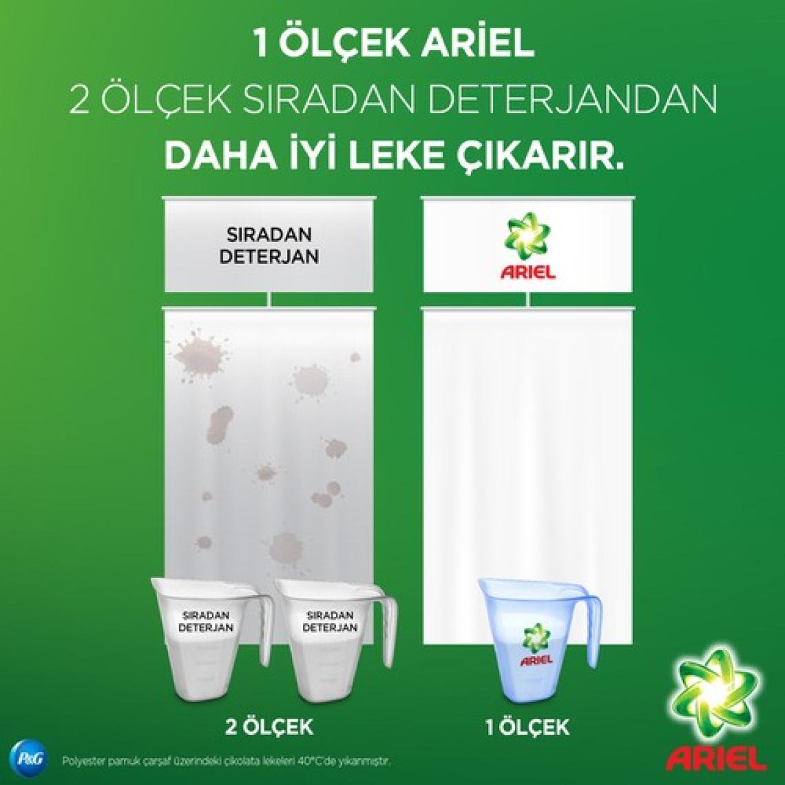 Ariel Dağ Esintisi Beyazlar İçin 8 kg + Parlak Renkler 8 kg Toz Çamaşır Deterjanı