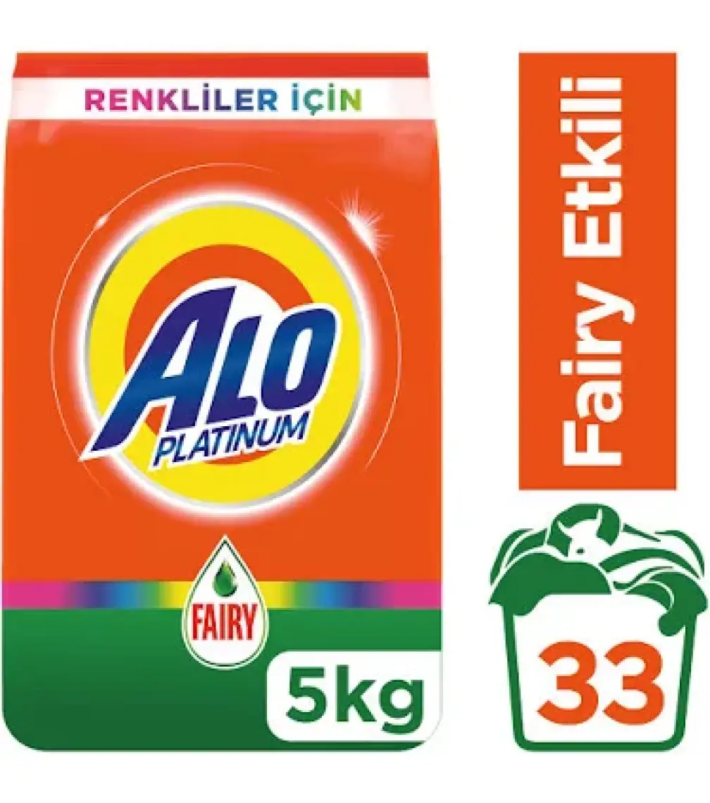 Alo Platinum 5 kg Toz Çamaşır Deterjanı Fairy Etkili Renkliler İçin