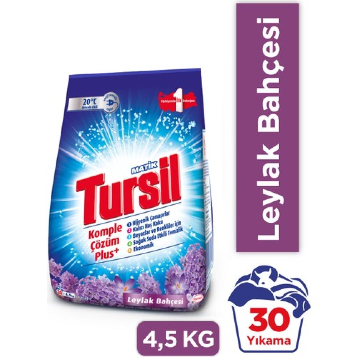 Tursil Matik Leylak Bahçesi 4.5 kg Beyazlar için Toz Çamaşır Deterjanı