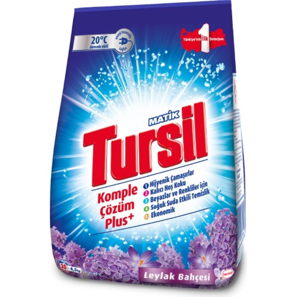 Tursil Matik Leylak Bahçesi 4.5 kg Beyazlar için Toz Çamaşır Deterjanı