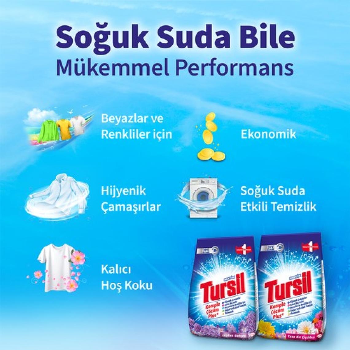 Tursil Matik Leylak Bahçesi 4.5 kg Beyazlar için Toz Çamaşır Deterjanı