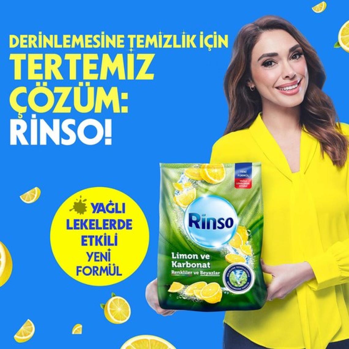 Rinso Toz Çamaşır Deterjanı Limon ve Karbonat Renkliler ve Beyazlar için Derinlemesine Temizlik 6 KG