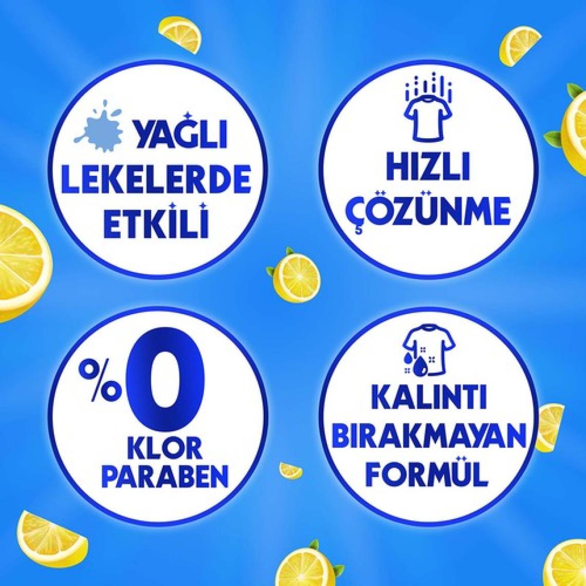 Rinso Toz Çamaşır Deterjanı Limon ve Karbonat Renkliler ve Beyazlar için Derinlemesine Temizlik 6 KG