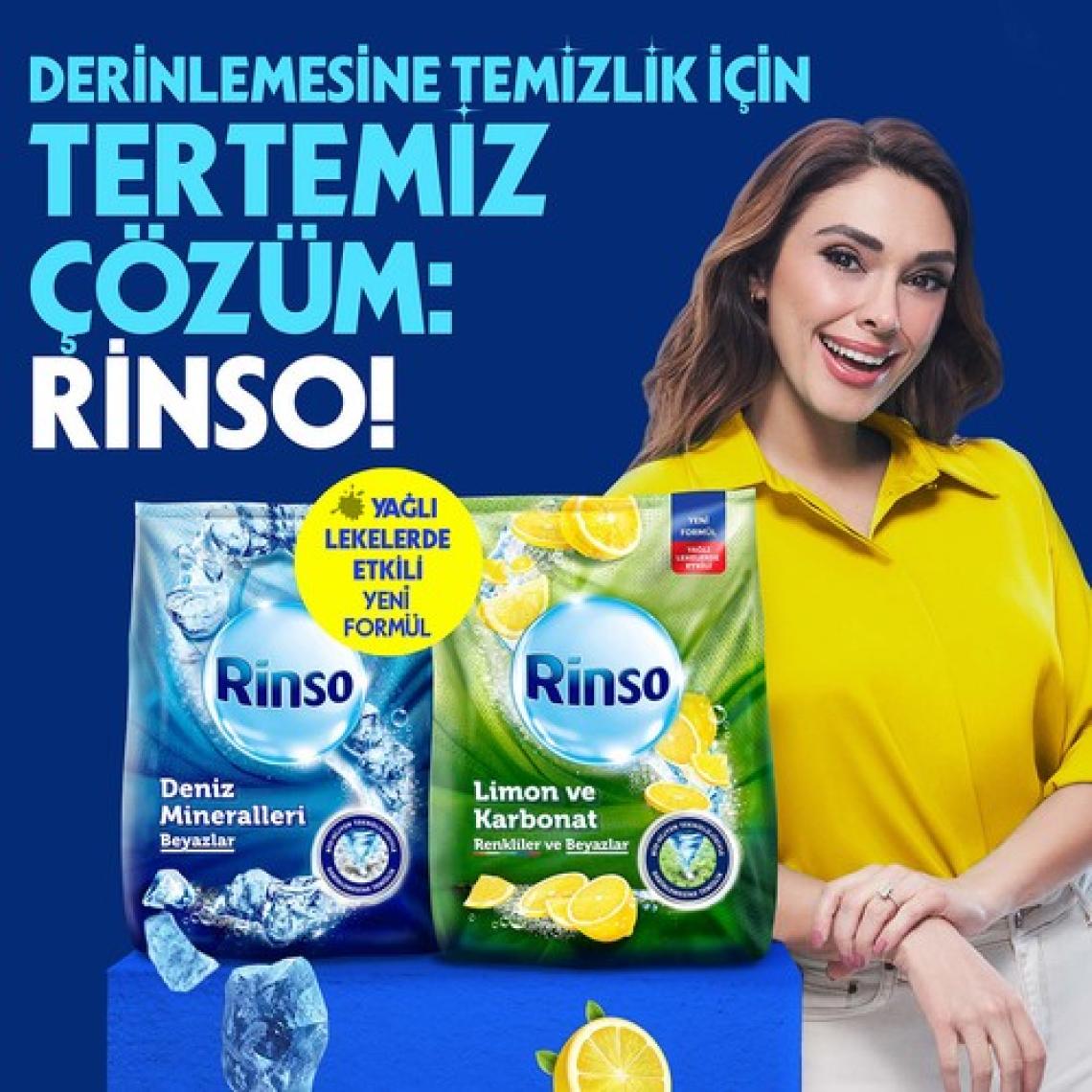 Rinso Toz Çamaşır Deterjanı Limon ve Karbonat Renkliler ve Beyazlar için Derinlemesine Temizlik 6 KG